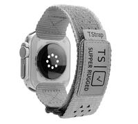 TStrap Compatible with Apple Watch Strap for Men - Grey Nylon iwatch 49mm 46mm 45mm 44mm 42mm Sport Bands - Military Workout Strap for Ultra 1/2 Series 10 9 8 7 6 5 4 3 2 1 SE