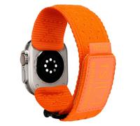 TStrap Compatible with Apple Watch Strap for Men - Orange Nylon iwatch 49mm 46mm 45mm 44mm 42mm Sport Bands Extra Long XL - Military Workout Strap for Ultra 1/2 Series 10 9 8 7 6 5 4 3 2 1 SE