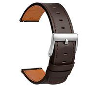 TStrap Leather Watch Strap 18mm - Quick Release Watch Band Saddle Soft - Sport Watch Straps for Men Women Replacement - Smart Watch Bracelet Clasp - 18mm 19mm 20mm 21mm 22mm