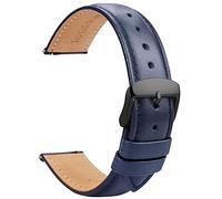 TStrap Leather Watch Straps 16mm - Soft Blue Quick Release Watch Bracelet - Smart Watch Strap for Men Women Replacement - 14mm 18mm 19mm 20mm 21mm 22mm 23mm 24mm