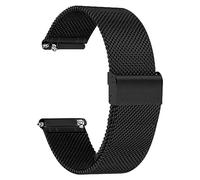 TStrap Mesh Watch Strap Metal - Black Quick Release Watch Bands for Men Women - Stainless Steel Smart Watch Straps Bracelet Replacement - 18mm 20mm 22mm