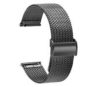 TStrap Mesh Watch Strap Metal - Quick Release Watch Straps for Men Women - Stainless Steel Milanses Smart Watch Bracelet - Ladies Replacement Band Black - 16mm 18mm 20mm 22mm