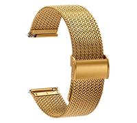 TStrap Mesh Watch Strap Metal - Quick Release Watch Straps for Men Women - Stainless Steel Milanses Smart Watch Bracelet - Ladies Replacement Band Gold - 16mm 18mm 20mm 22mm
