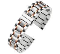 TStrap Metal Watch Strap 18mm - Silver Rose Quick Release Watch Bands for Men Women - Solid Stainless Steel Smart Watch Bracelet Replacement Polished -12mm ... 20mm 22mm 24mm