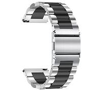 TStrap Metal Watch Strap 22mm - Black Quick Release Watch Bands for Men Women - Brushed Solid Stainless Steel Smart Watch Bracelet - Ladies Replacement Band Clasp Buckle - 16mm 18mm 20mm 22mm