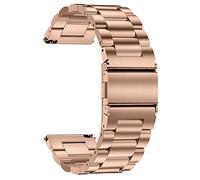 TStrap Metal Watch Strap 22mm - Rose Gold Quick Release Watch Bands for Men Women - Brushed Solid Stainless Steel Smart Watch Bracelet - Ladies Replacement Band Clasp Buckle - 16mm 18mm 20mm 22mm