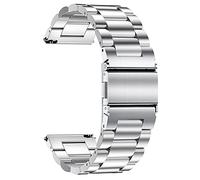TStrap Metal Watch Strap 24mm - Silver Quick Release Watch Bands for Men Women - Brushed Solid Stainless Steel Smart Watch Bracelet - Ladies Replacement Band Clasp Buckle - 16mm 18mm 20mm 22mm