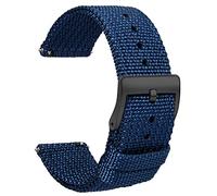 TStrap Nylon Watch Strap 20mm - Quick Release Watch Band Soft Blue - Canvas Military Wtach Bands for Men Ladies - for Smart Watch Bracelet Replacement with Black Clasp - 18mm, 20mm, 22mm 24mm