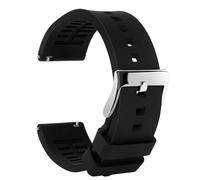 TStrap Silicone Watch Strap 24mm - Black Quick Release Watch Band for Mens Womens - Military Waterproof Smart Watches Bracelet Replacement with Clasp Ladies - 18mm 19mm 20mm 21mm 22mm 24mm