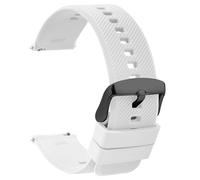 TStrap Silicone Watch Straps 18mm - Quick Release Watch Bands Soft Rubber White - Waterproof Military Watch Strap for Men Women - for Smartwatches Straps Replacement