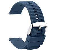 TStrap Silicone Watch Straps 19mm - Quick Release Watch Bands Soft Rubber Blue - Waterproof Military Watch Strap for Men Women - for Smartwatches Straps Replacement