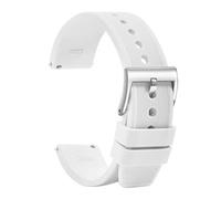 TStrap Silicone Watch Straps 20mm Quick Release - Soft Rubber Watch Bands White - Waterproof Military Style Watch Strap for Men Ladies - for Smartwatches Straps Replacement - 18mm, 20mm, 22mm