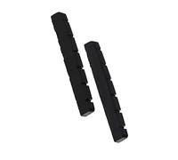 TSTS 2 Pieces Black Resin Plastic Slotted 42mm Electric Guitar Nuts Flat Bottom For 6-string Guitar Guitar Accessories