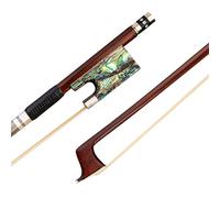 TSTS 4/4 Violin Bow White Mongolia Horsehair Abalone Shell Frog Cupronickel Accessories Full Size Violin Bow