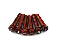 TSTS 6pcs Guitar Bridge Pins Real Ox Bone Ebony Cocobolo Wood Brass For Acoustic Bridge Pin With Pearl Shell Guitar Parts Replacement (Color : 19)