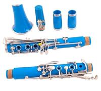 TSTS Clarinet Kit Bb Clarinet 17 Keys Blue Clarinete With Box Resin Material