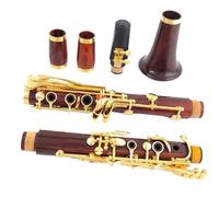 TSTS Clarinet Kit Wood Professional Clarinet Bb Gold Plated 18 Keys Clarinete Wood Color Red Color (Color : Cocobolo)