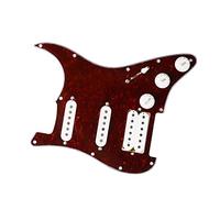 TSTS Electric Guitar 11 Screw Holes Pickguard With White SSH Pickup Set Loaded Prewired Scratchplate Assembly Guitar Pickup Pickguard (Color : 07)