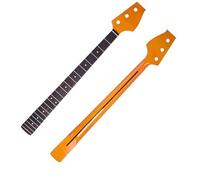 TSTS Electric Guitar Neck DIY 21 Frets Yellow Color Glossy Paint Maple Electric Bass Guitar Neck Rosewood Fingerboard Musical Instrument Accessories