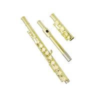 TSTS flute 16 Closed Open Holes C Key Professional Transverse Flute Musical Instrument With Box Colorful Stick Gloves (Color : Yellow)