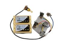 TSTS Guitar Pickups Alnico 5 Humbucker Pickups ProBucker Push/Pull Wiring Harness Pickup-Set For Electric Guitars(Golden YE)