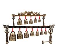 TSTS Instrument Model Alloy Musical Instrument Double-layer Chime Model Ornaments Crafts Home Decoration(2)