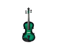 TSTS Professional Violin 4/4 Multi-color Solidwood Violins Bass Wood Violin With Case Bow Maple Violin Head Ebony Part (Color : Green)