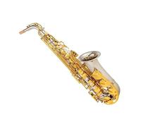 TSTS saxophone set Japan Alto Saxophone Nickel Plated Gold Key Professional Sax Mouthpiece With Case And Accessories (Color : B)