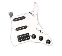 TSTS SSH Pre-Wired Loading Silver Mirror Pickguard With Black Pickup Kit Fits Electric Guitar DIY Parts Guitar Pickup Pickguard