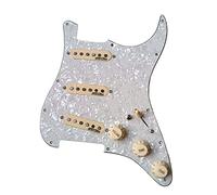 TSTS SSS Loaded Pickguard Multifunction Yellow Ainico Single Coil Pickup Set Sutiable For For ST Guitar Guitar Pickup Pickguard