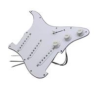 TSTS White 11 Hole Prewired Loaded SSS Electric Guitar Pickguard With Alnico 5 Staggered Single Coil Pickup Set Guitar Pickup Pickguard