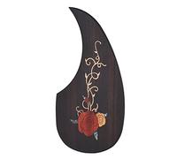 TSTS Wooden Guitar Pickguard Pick Guard For 40" 41" Acoustic Guitars Ebony Wood With Decorative Pattern Acoustic Guitar Replacement Parts