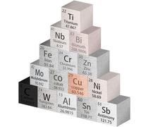 Tsudoku 15 Piece Cubes Metal Density Cubes High Density Elements Cubes for Elements Collection Lab Hobby Heavy Elements 10mm