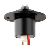 Tsudoku 5mm Hole Through Bore Slip Ring 6 Channels 2A Rotary Joint Connector for Unlimited Rotation