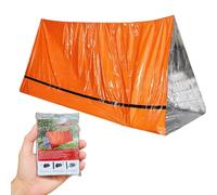 TSUI CHAN Emergency Survival Tent Shelter, 1 or 2 Person Emergency Tent with Emergency Whistle Emergency Shelter,Life Tube Tent for Camping,Hiking, Backpacking (1 Pack - Orange)