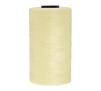 Tsuisho 3mm x 218 Yards Flat Polyester Ribbon Yarn for Knitting and Crochet, Polypropylene Macrame Cord for Sun Hats, Bags, Purses, Shoes, Mat, DIY Crafts, Decorative Projects-Creamy Yellow