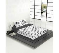 TSUKI Shisuka Duvet Cover Cotton,White,Black, Bed 180