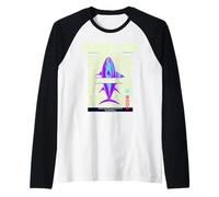 Tsukiji Fish Market Tuna Tokyo - Japanese Wave Pattern Art Raglan Baseball Tee