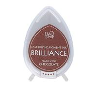 Tsukineko 3.5 x 5 cm Brilliance Pigment Pearlescent Chocolate Stamp Pad, Brown