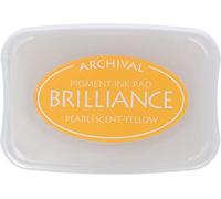 Tsukineko BIP30 Brilliance Ink Pad, Pearlescent Yellow