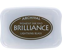 Tsukineko Brilliance Ink Pad, Lightning Black,BIP95