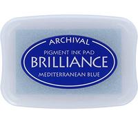 Tsukineko Brilliance Ink Pad, Mediterranean Blue,BIP18