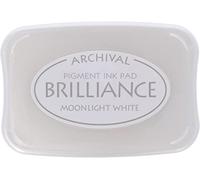 Tsukineko Brilliance Ink Pad, Moonlight White,BIP80