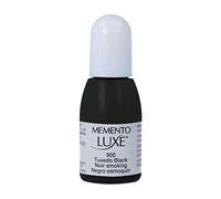 Tsukineko Inker Stamp Ink-15 ml-Black, Tuxedo Accessories Reinker for Memento Luxe Ink Pads, 15ml
