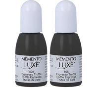 Tsukineko Inker Stamp Ink-15 ml-Brown, Espresso Truffle-Accessories Reinker for Memento Luxe Ink Pads, 15ml (Pack of 2)