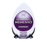 Tsukineko Memento Dew Drop Ink Pads for Stamping - Black, Elderberry - Small - Translucent - Waterproof, Archival - Embossing