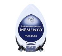 Tsukineko Memento Dew Drop Ink Pads for Stamping - Black, Paris Dusk - Small - Translucent - Waterproof, Archival - Embossing