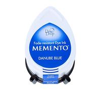 Tsukineko Memento Dew Drop Ink Pads for Stamping - Blue, Danube Blue - Small - Translucent - Waterproof, Archival - Embossing