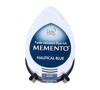 Tsukineko Memento Dew Drop Ink Pads for Stamping - Blue, Nautical Blue - Small - Translucent - Waterproof, Archival - Embossing