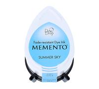 Tsukineko Memento Dew Drop Ink Pads for Stamping - Blue, Summer Sky - Small - Translucent - Waterproof, Archival - Embossing